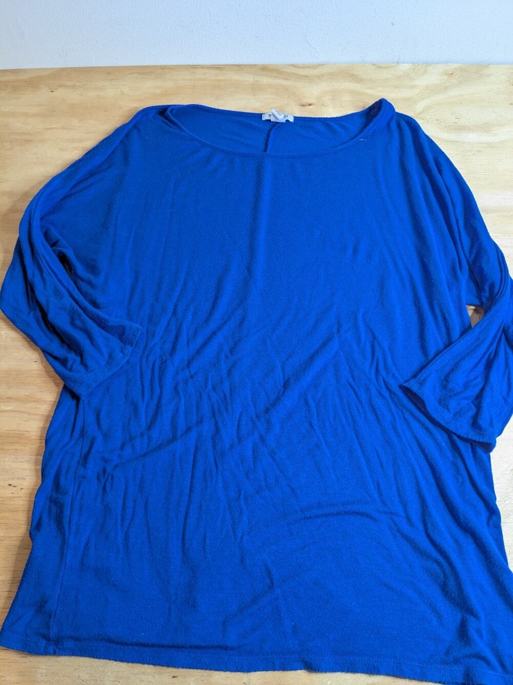 Womens Old Navy Navy Blue 3/4 Sleeve Blouse size Medium Work wear Shirt
